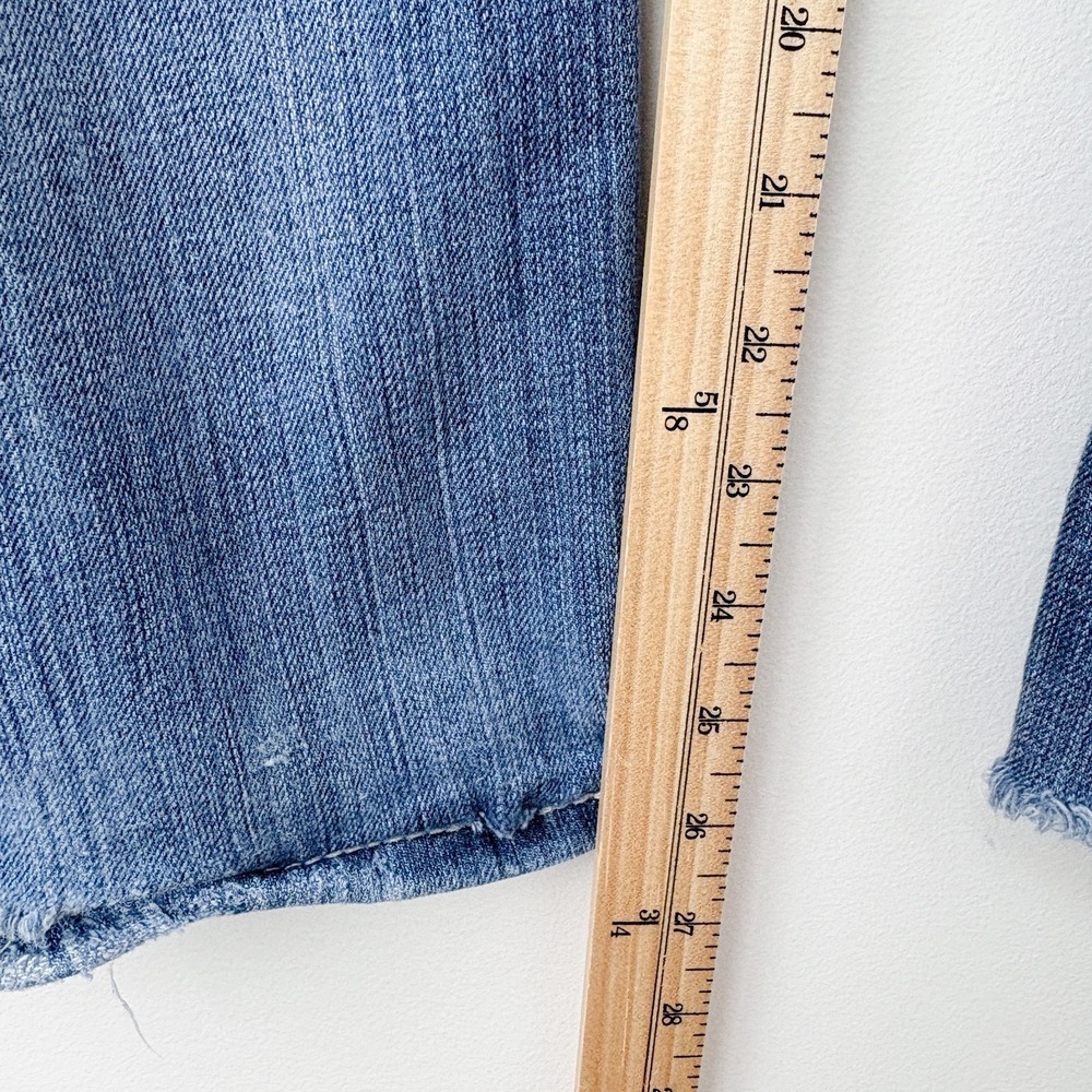 BKE Buckle‎ Tyler Straight Distressed Denim Jeans Mens 40S Blue Thick Stitch Y2K - Picture 12 of 14